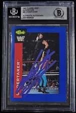 UNDERTAKER Signed 1991 Classic WWF Superstars Card #88 Beckett 14609828