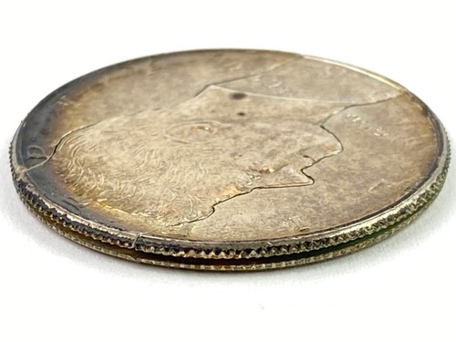 1964 Silver Kennedy Half Dollar Folding Coin Collectable / Magic + Extra Bands - Picture 7 of 10