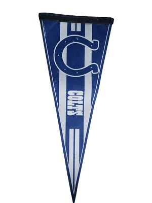 Indianapolis Colts NFL Style 12 X 30 Wincraft Felt Pennant, READ