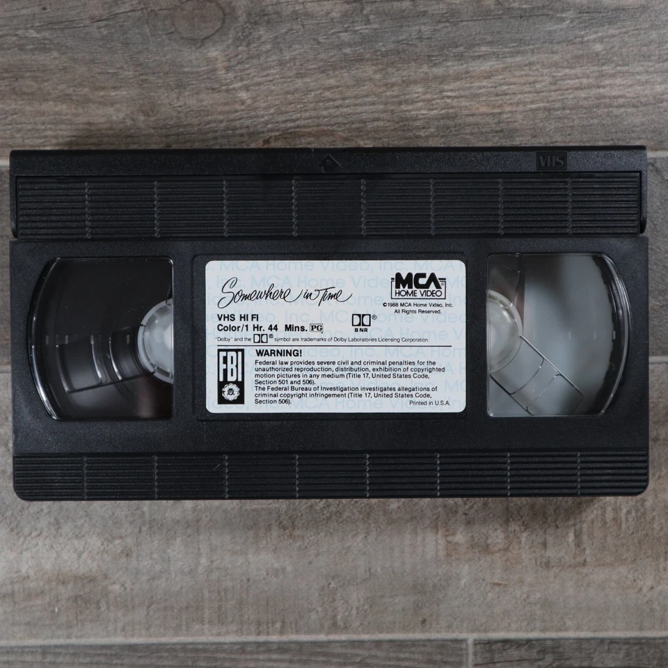 Somewhere In Time VHS VCR Christopher Reeve Jane Seymour Rated G Romance - Image 4 of 4