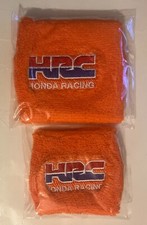 HRC Honda Racing Brake / Clutch Reservoir socks/covers. NEW. ORANGE