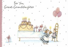 Happy Birthday Great Granddaughter Mouse Mice Cake Party Presents Hallmark Card