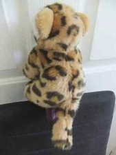 7" NATURE PLANET GINGER LEOPARD CHEETAH CAT TEDDY SOFT CUDDLY TOY ZOO A