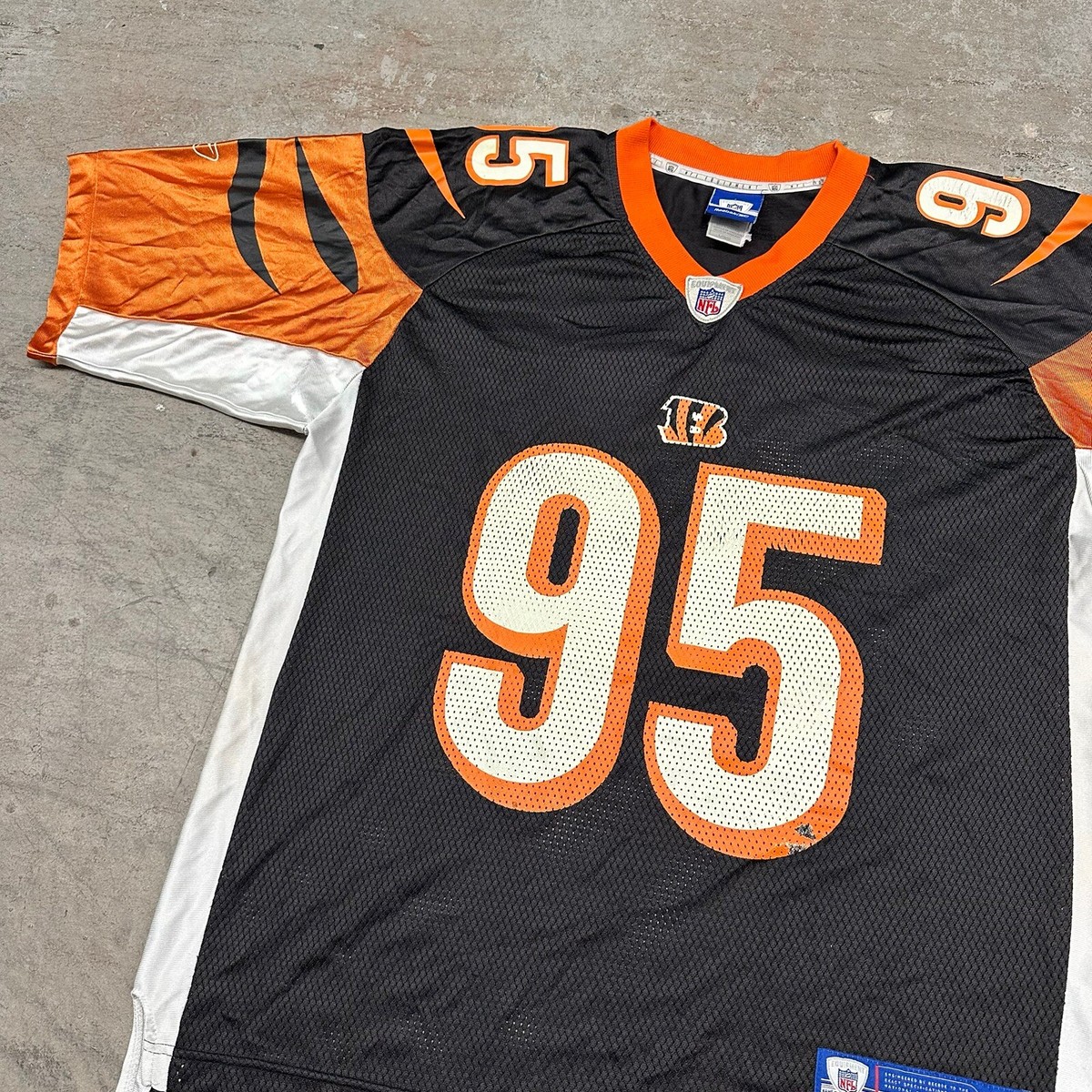 Vintage Y2K Cincinnati Bengals Custom NFL Jersey Size L #95 Adams