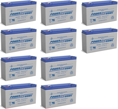 Power-Sonic PS-6100 6V 12AH UPS Battery for Lithonia ELB-0612-10 Pack