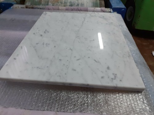 Tagliere in marmo bianco di Carrara 60x60,base per stendere la pizza - Picture 5 of 6