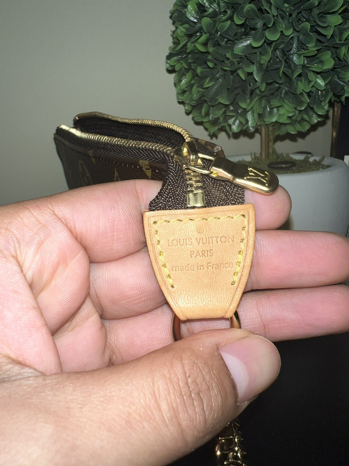 Louis Vuitton Pochette Accessoires Monogram Shoulder Bag Mini Brown