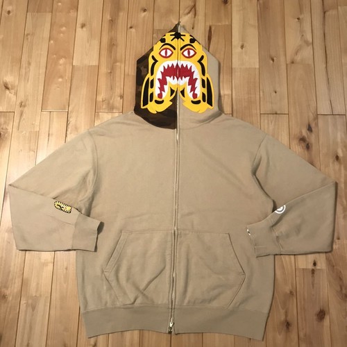BAPE Tiger full zip hoodie brown camo x 