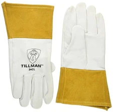 Tillman 24C Top Grain Kidskin TIG Welders Protective Welding Work Gloves 4" Cuff