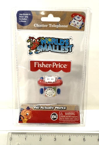 New WORLDS SMALLEST CHATTER TELEPHONE Fisher Price Miniature 2018 #505