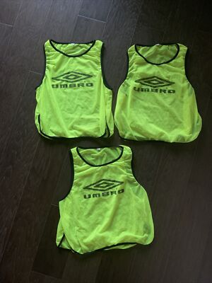 3 yellow UMBRO Pinnies Practice Jerseys size L Dri-Fit Neon, a1 | eBay