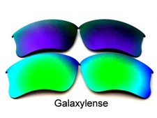 Galaxy Replacement Lenses for Oakley Flak Jacket XLJ Sunglasses Green Purple