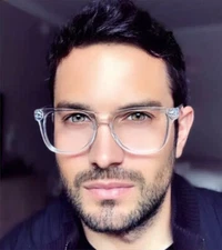 Classic Square Rectangular Clear Lens Big Geek Fashion Frames Eyeglasses 8068 L