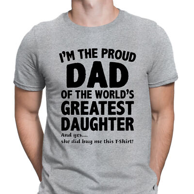 T-Shirts Stolzer Vater der Tochter Herren Erwachsene Unisex Geschenk Papa #FD