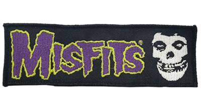 Misfits Purple & Green Logo - Embroidered Patch - Super Strip - 6'' x 2''