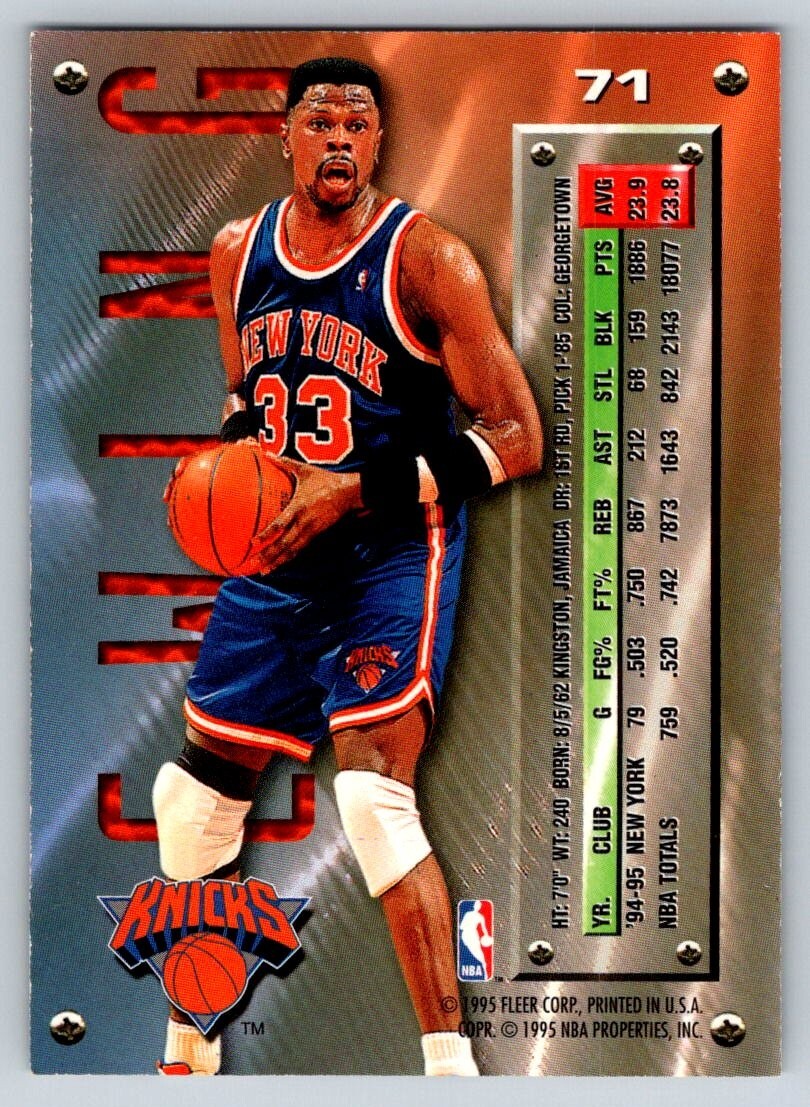 NBAカード　panini Patrick Ewing 1of1 Patrick Ewing - 1994 Skybox NBA Hoops #142 | eBay