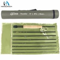 Maxcatch Traveller Fly Fishing Rod 5/6/8wt 8-Piece 9FT IM10 Carbon Blank W/ Tube