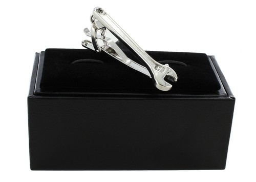 Michelsons of London Silver Wrench Tie Clip - Picture 3 of 4