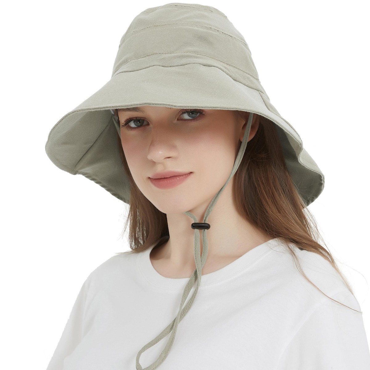 Packable Cotton Sun Hat with Wide Brim UV Protection for Women Women main image 3