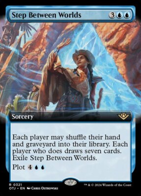 x1 Step Between Worlds - Extended Art R MTG Outlaws of Thunder Junction M/NM, En