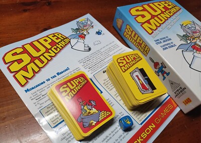 Super Munchkin Steve Jackson 1440 Deck Building Card Game 1st Edition 9th Print