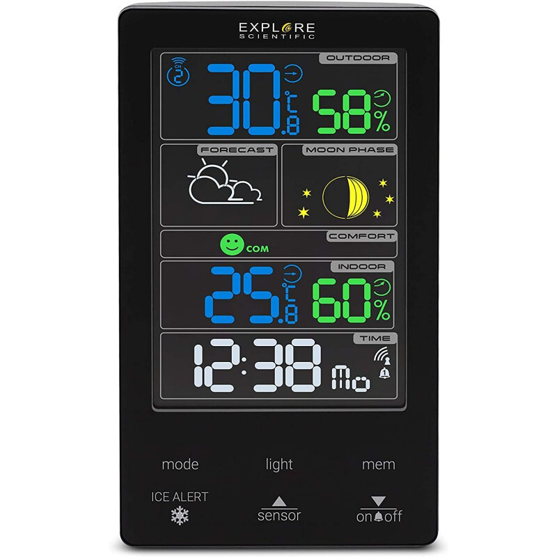 Explore Scientific WSC-4009 Nera: Meteo e Design per la tua Casa