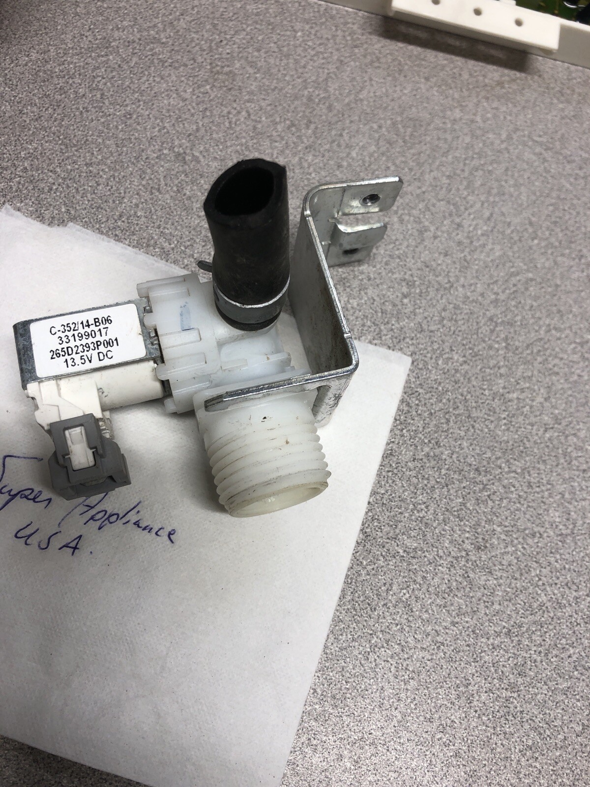 GE Dishwasher Water Inlet Valve, 265D2393P001 Free Shipping 33199017 eBay