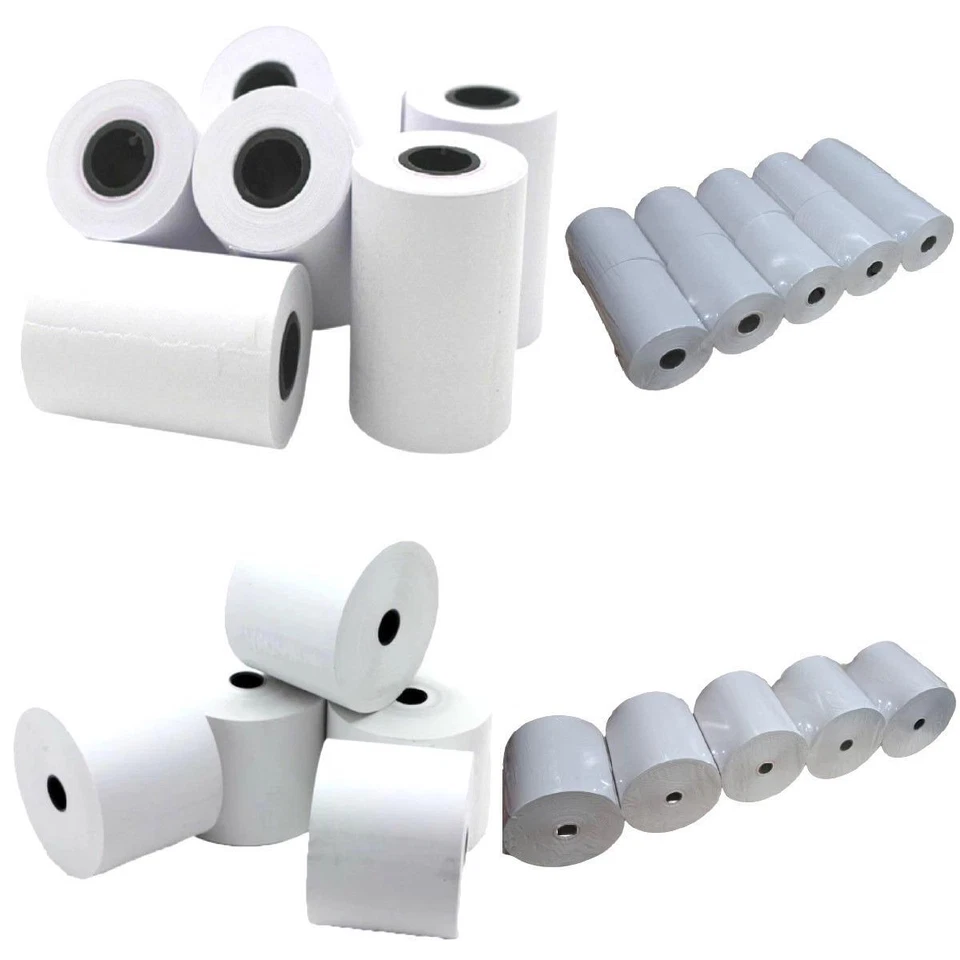 CRYSTALSAVINGS 57x40 80x80 Thermal Paper Receipt Roll Credit Card Machine Till Cash Register CS