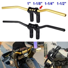 1" 1-1/8" 1-1/4" 1-1/2" Handlebar & Pullback Riser Kit For Harley Dyna Softail