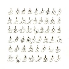 156Pcs Letter Tibetan Silver Charms Pendant for Jewellery Necklace Making Crafts