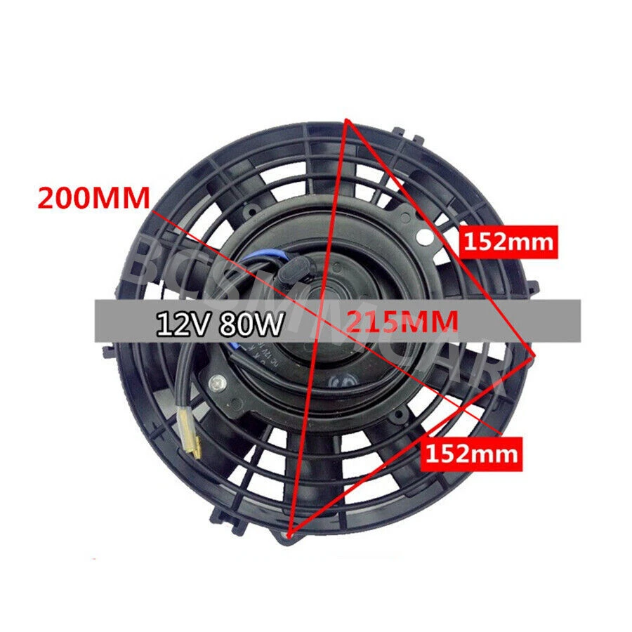 Ventilador de aire acondicionado para automóvil Radiador eléctrico Ventilador de refrigeración Radiador Enfriador de aceite de agua Foto 2 de 4