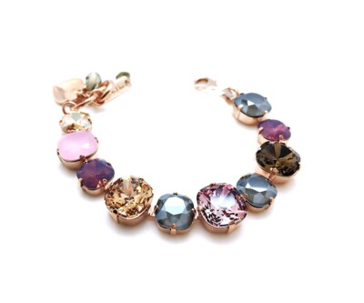 Mariana Bracelet Rose, Topaz, Velvet, Black Diamond Austrian Crystals My Trea...