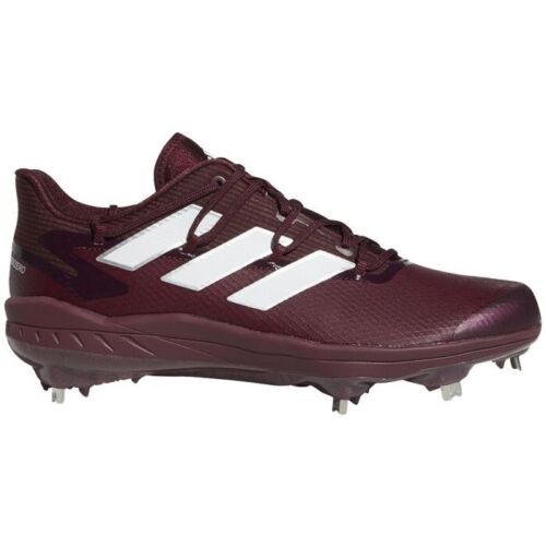 Adidas Adizero Afterburner Metal Baseball Cleats Burgundy H00977 Mens Size 8.5