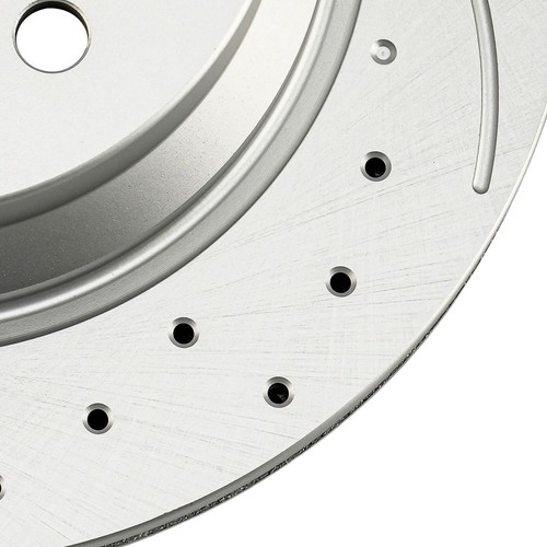 Rear Drilled Brake Rotors for MERCEDES-BENZ C250 CLS400 E300 E55 AMG GLK250 E500 - Picture 13 of 15