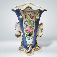 19th Century Old Paris Porcelain Vase, 12" Tall
