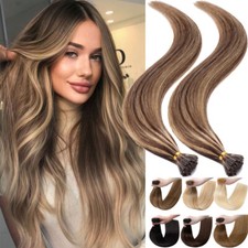 I-Tip Stick Tip Hair 100 Human Hair Extensions Micro Ring Bead 100G 100 Strands