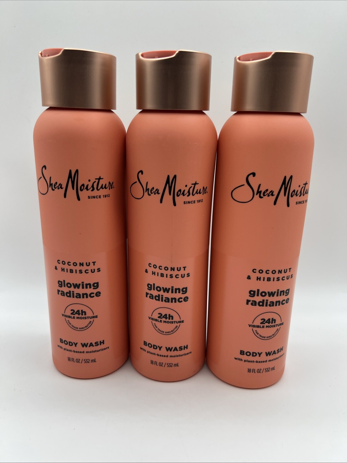 SheaMoisture Coconut Hibiscus Body Wash 18Oz 3 Pack