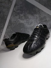 Botines de fútbol Adidas para hombre raros Adipure IV TRX FG G40533 negro dorado Alemania