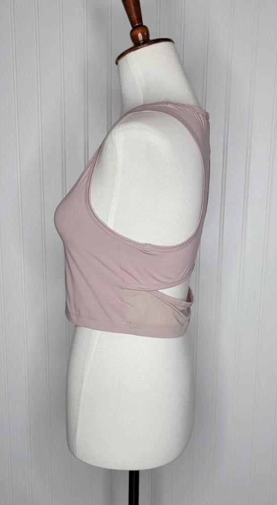 gymshark crop open back mauve tank-top