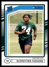 OLUMUYIWA FASHANU 2024 DONRUSS FOOTBALL New York Jets #330 RATED ROOKIE RC