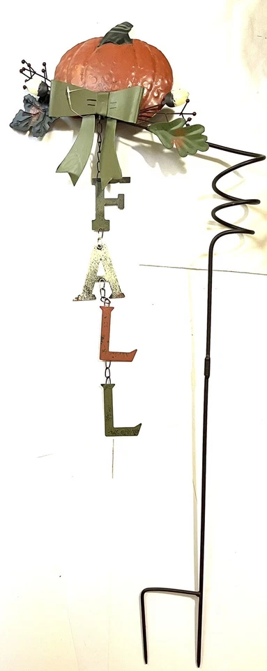 南瓜花园桩带落标志金属叶 Sunset Vista 2D 37x15 英寸 — 第 3/3 张图片