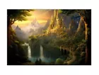 Art Giclee Oil Painting Psychedelic Castle Picture on Canvas