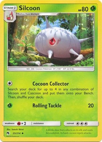 Silcoon - 25/214 - Uncommon - Heavily Played - Lost Thunder