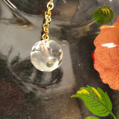 Clear Glass Bell Glass, Pink Roses, 6 1/2" Tall Vintage - Picture 9 of 9