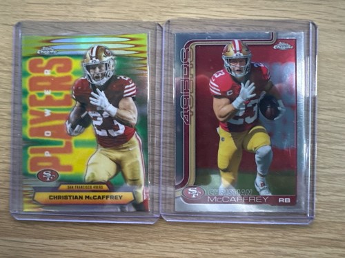 Christian Mccaffrey SF 49ers 2025 Topps Chrome Power Player REFRACTOR Combo