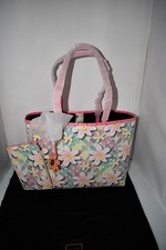 Kurt Geiger London Camden Floral Contrast Trim Shopper Tote Bag Pink #4361057339