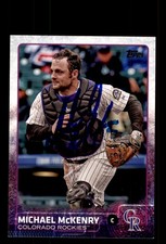 Signed Baseball Card Auto Michael McKenry 2015 Topps #US239 Colorado Rockies