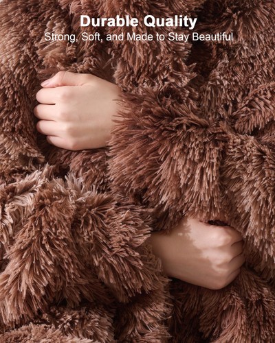 Super Soft Fluffy Fuzzy Faux Fur Sherpa Fleece Blanket Twin Size, Plush Thick... - Picture 6 of 7