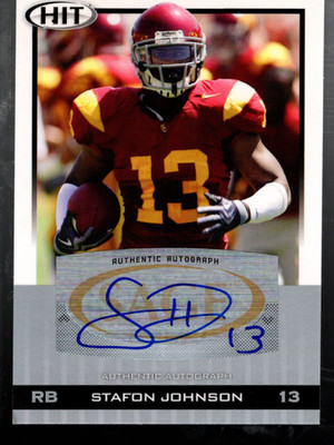B7447- 2010 SAGE HIT Autogramme Silber #A13 Stafon Johnson Auto - NM-MT