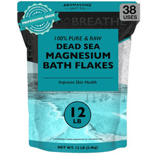 Magnesium Flakes for Bath from the Dead Sea- 12 LB Resealable Pack Magnesium Chl